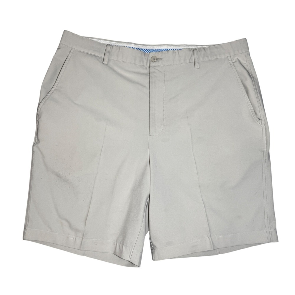 FootJoy FJ Performance Golf Shorts Mens 40 Stone Beige Flat Front Stretch‎ Tech
